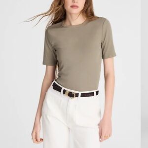 (Re)generative Cotton Ribbed Elbow-Sleeve Tee